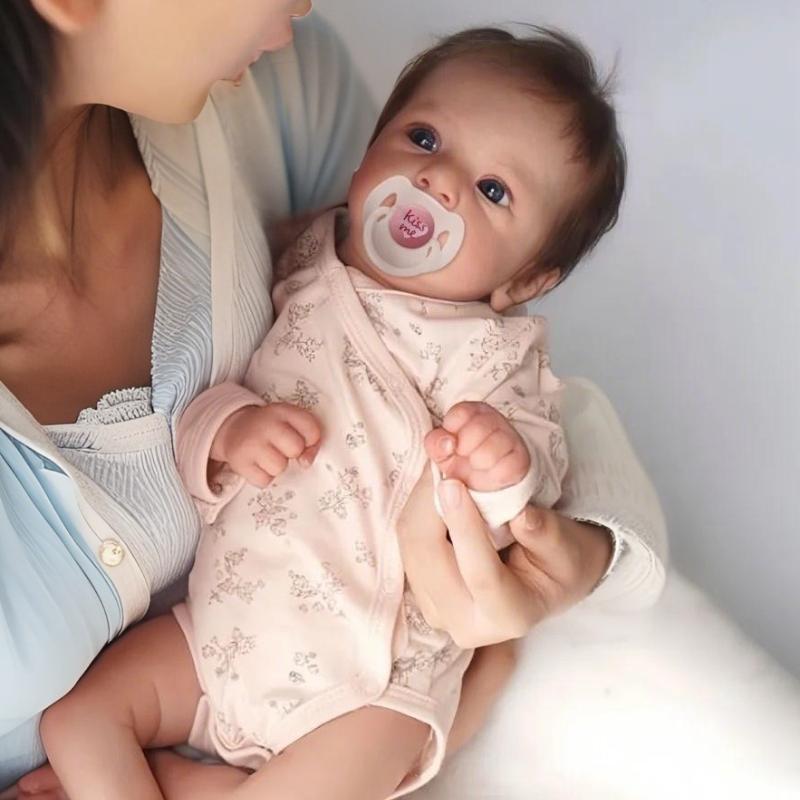 Realistická 19'' 49 cm panenka Reborn Baby Simulation Jemná na dotek látkové tělo Panenky pro novorozence Čistá ruční malba Živé panenky pro děti Hračka před spaním