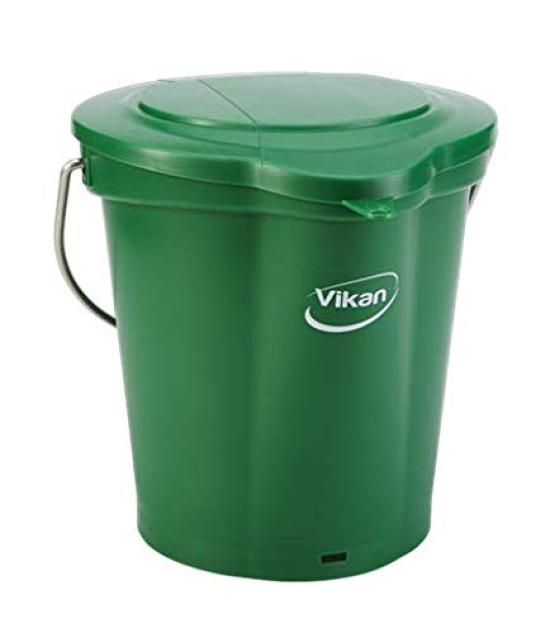 Vikan Hygiene Capacity Kyowa Heat Chemical Outdoor Bucket, 6L, 5688, Green, Clean, Bucket, Lightweight, Graduated, Resistant, Resistant, Durable,