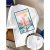 The Men'S T-Shirt , with a Large 'ALGERIA' Cityscape Poster On The Back, Street Style,Summer Casual Wear| Loose Fit