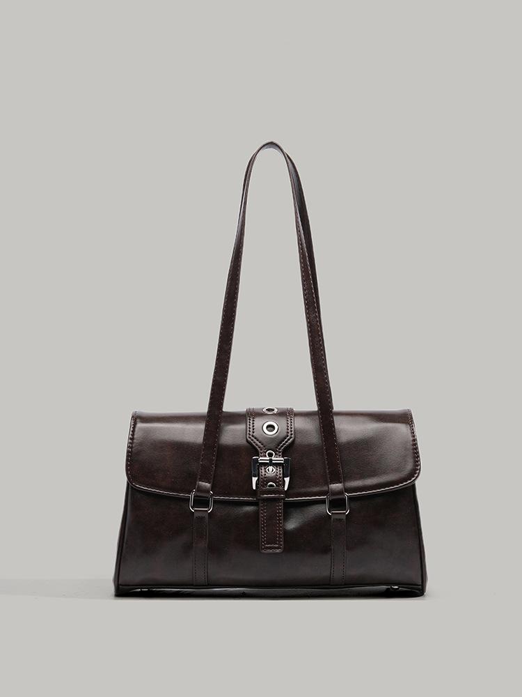 

Korean niche design motorcycle bag 2025 new sweet and cool hot girl shoulder armpit bag retro commuter tote bag