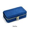 Velvet Jewelry Organizer For Rings And Earrings With Zipper Closure For Home Storage