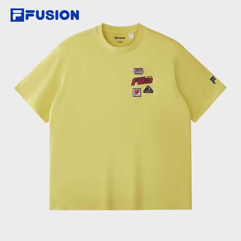 FILA FUSION Men's Loose Fit Pure Cotton Short Sleeve T-shirt