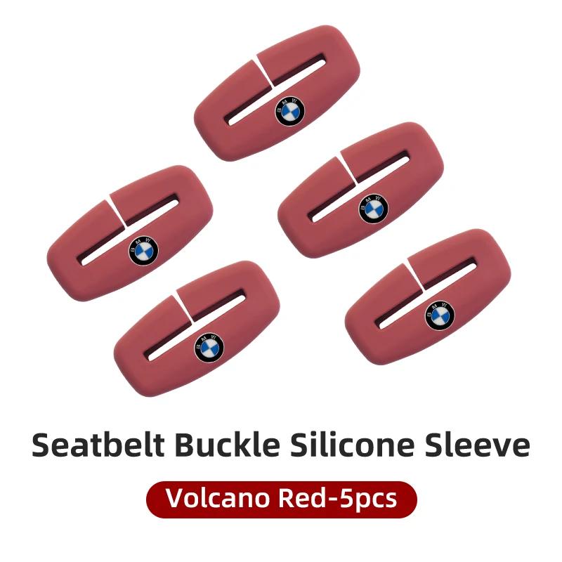 MDCF1 Car Sticker Car Seatbelt Buckle Cover Silicone Anti-scratch Protector Safety Belt Buckle Guard Car Accessories Interior For BMW