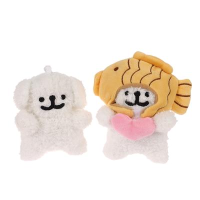 Taiyaki Malteser Plüschtier, Cartoon-Lotso-Kopfbedeckung, Welpe, Anhänger, gefüllte Puppe, Schlüsselanhänger, Autoschlüsselring, Rucksack, Tasche, Dekor, Geschenk