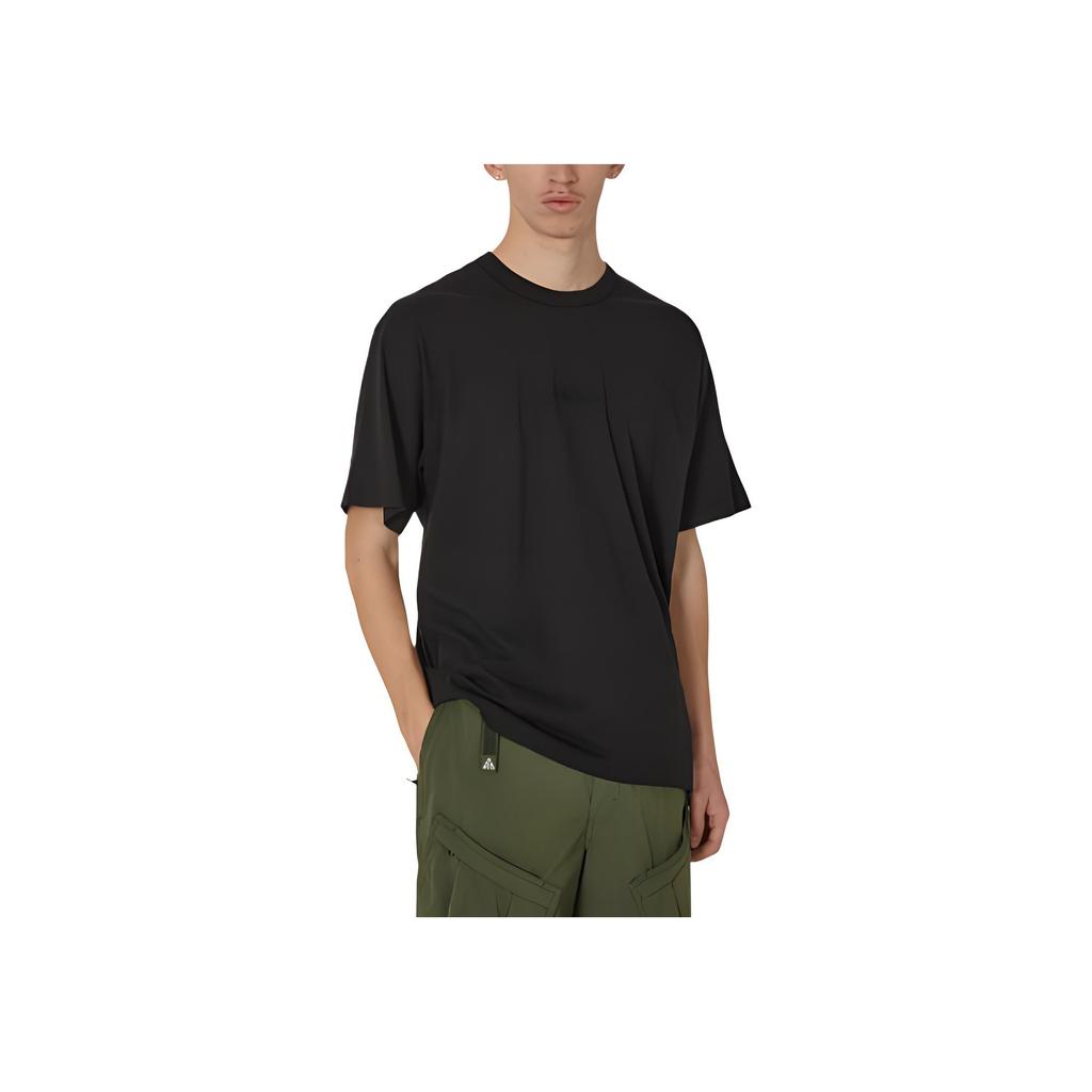 STONE ISLAND Garment Dyed Embroidered Logo T-Shirt Black Men Tops 801520457-V0029