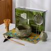 4-8pcs Cherry Blossom gradient pink Matcha Bowl with Matcha Whisk Set Japanese Tea Set Includes Matcha Bowl with Spout