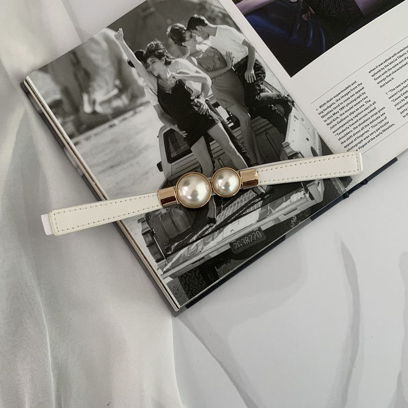 

Ремень на жемчужной пряжке Юбка Женское пальто Модное платье Эластичная резинка на талии Печать