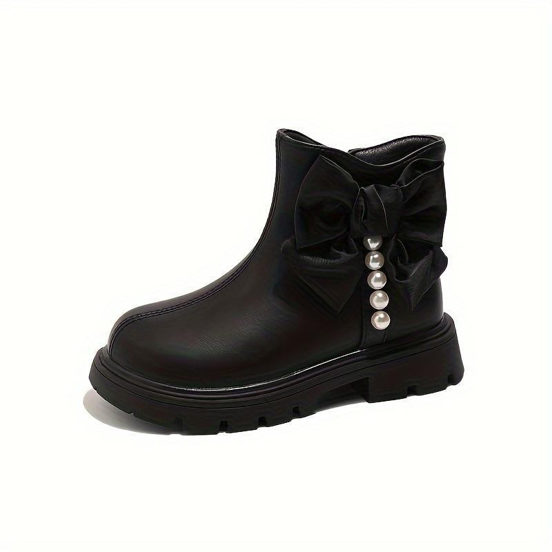 

Girls Autumn Winter Princess Boots Bow Decoration Short Design US 8 Toddler