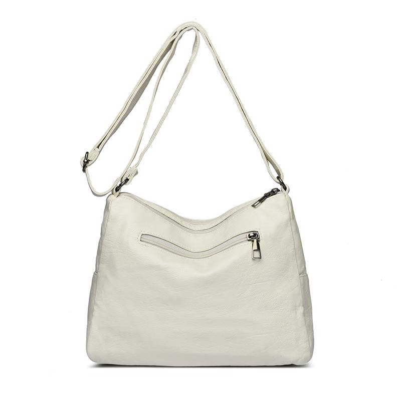 Large Capacity Women's Solid Color Shoulder Bag Multi-Layer Crossbody Bag Multi-Functional Mother Bag