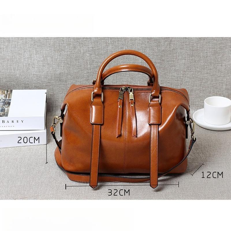 100% Genuine Leather Women Large Handbag Bag Shoulder Ladies Luxury Design Crossbody Bag Commuter Shopping Tote Bag for Women