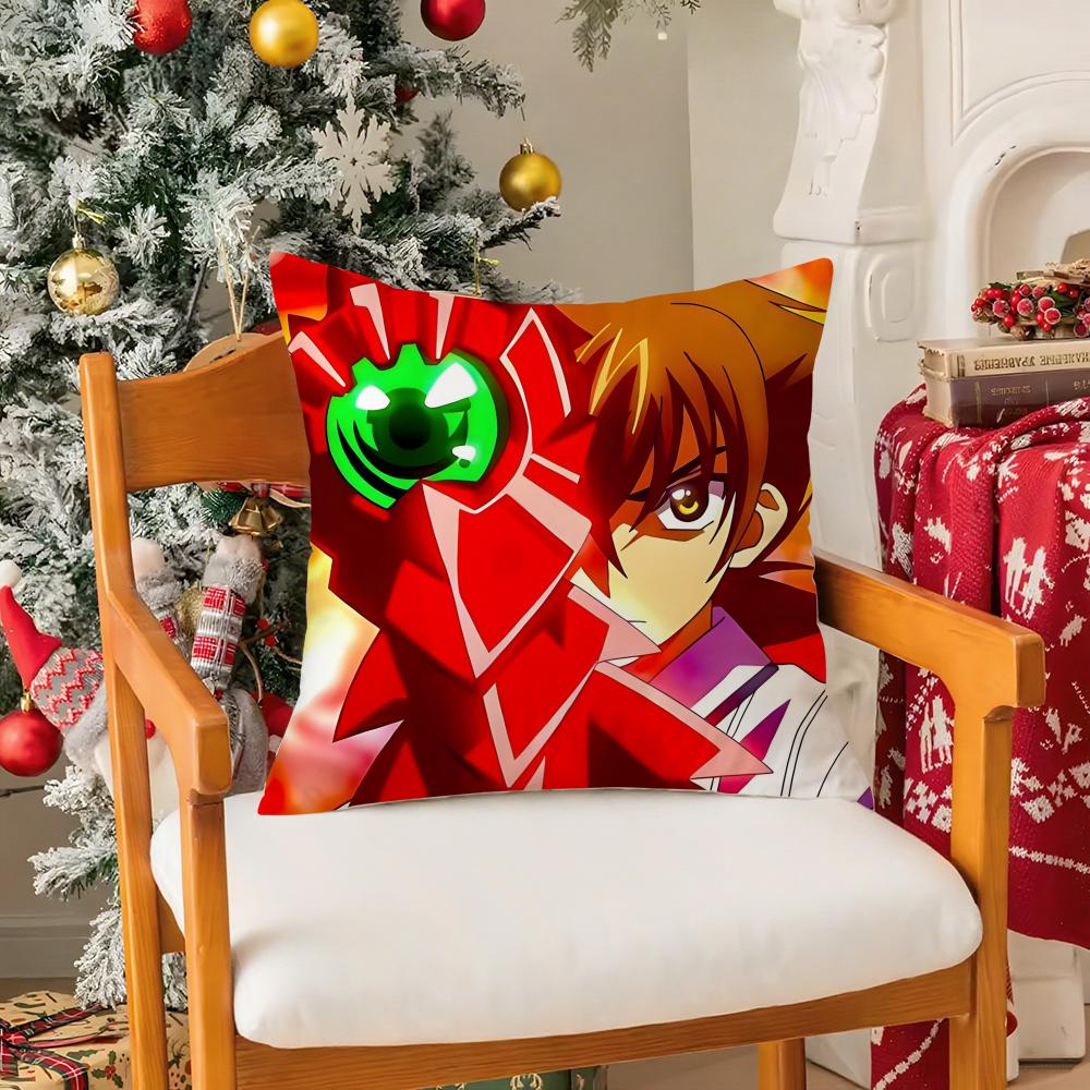 Anime High School Dxd-Beautiful Pillow Case Silky Short Plush With Invisible Zipper Dustproof Sofa Cushion Cover For Home Decor