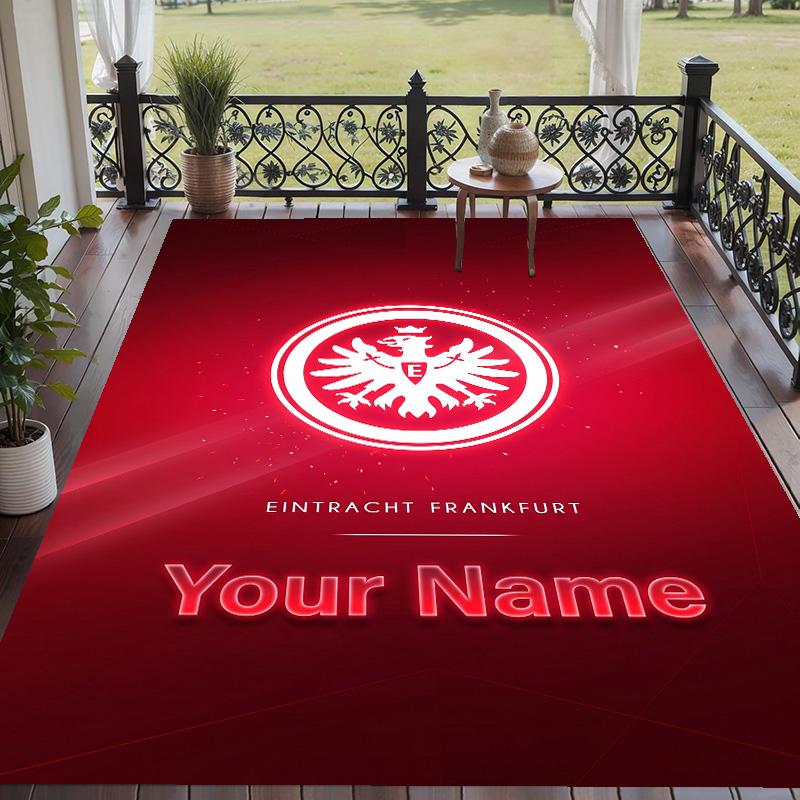 Custom Text Printed Rug Eintracht Frankfurt Non Slip Floor Carpet For Home Room Decor