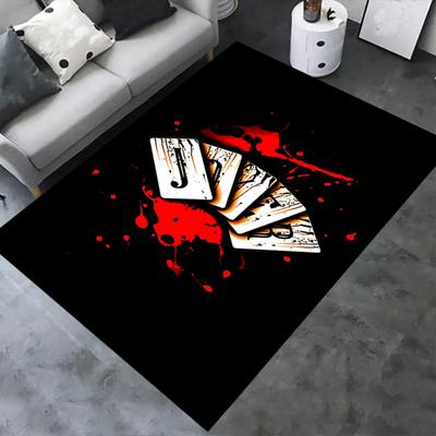 Playing Cards Office Carpet Chair Mat Large Size, Non Slip Desk Pad for Home Decor, Office Flooring Gift, Suitable for Bedroom, Living Room
