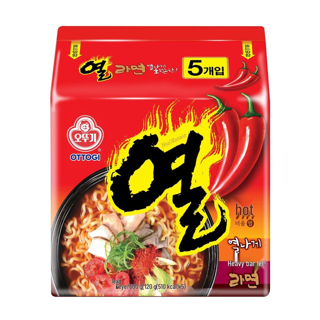 Korean Ottogi Cheese Ramen Instant Noodles - Quick-Cooking Golden Ramen Soup