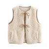 Autumn and Winter Stylish Fleece Bow Tie Sleeveless Round Neck Simple Casual Vest Vest Vest for Women In Vest