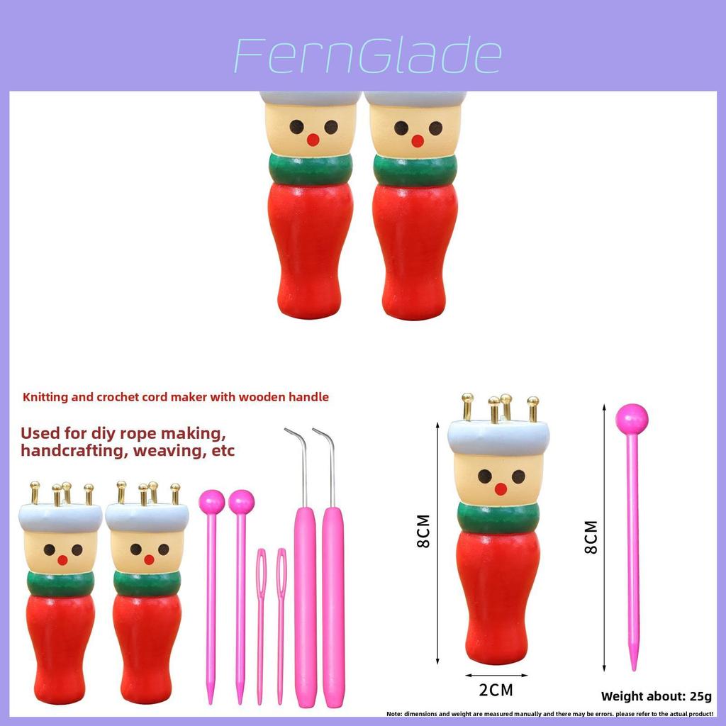 Diy Crochet Rope Maker With Wooden Handle For Handmade Cord Crafting