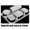 304 Stainless Steel Fast Food Plate Grid Plate With Lid Square Canteen Tableware For Children Adult
