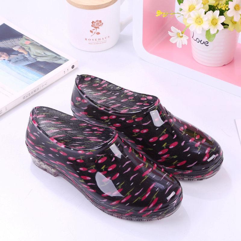 Fashion Home Must Rainboots,Ladies Galoshes,Water Shoe Rubber Boots, Woman Kitchen Working Shoes for Mopping and Washing Clothes Autumn