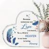 Memorial Keepsake Gift for Loss of Mom - Sympathy Bereavement Gift with Heaven Memory Poem & Angel Wings Design - Heart-Shaped Table Centerpiece 