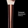 Luxury Blush Brush No.15 Angled Stippling Contour Makeup Brush with Soft Synthetic Hair Alumininum Handle
