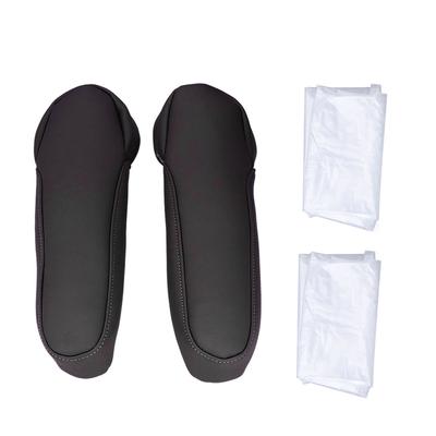 2 piezas Funda para Reposabrazos de Asiento Cuero Accesorios Interiores de Coche Reemplazo para Odyssey 2004‑2014Negro