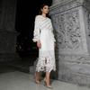 Personalized Casual Style Two-piece Women's Round Collar Long-sleeve Shirt Skirt Tassel Set