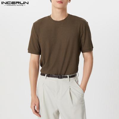 Summer T-shirts Men O Neck Short Sleeve Casual Fitted Tee Tops