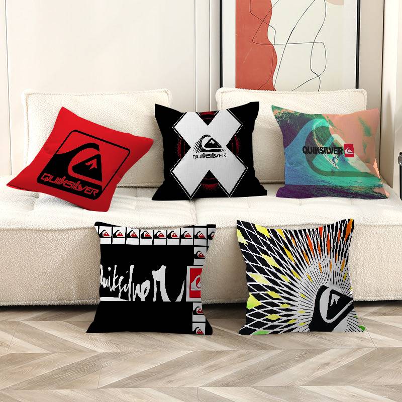 Q-QuiksilverS Logo Kissenbezug Kissenbezug Dekor Kissenbezug Bedruckter Kissenbezug Für Sofa
