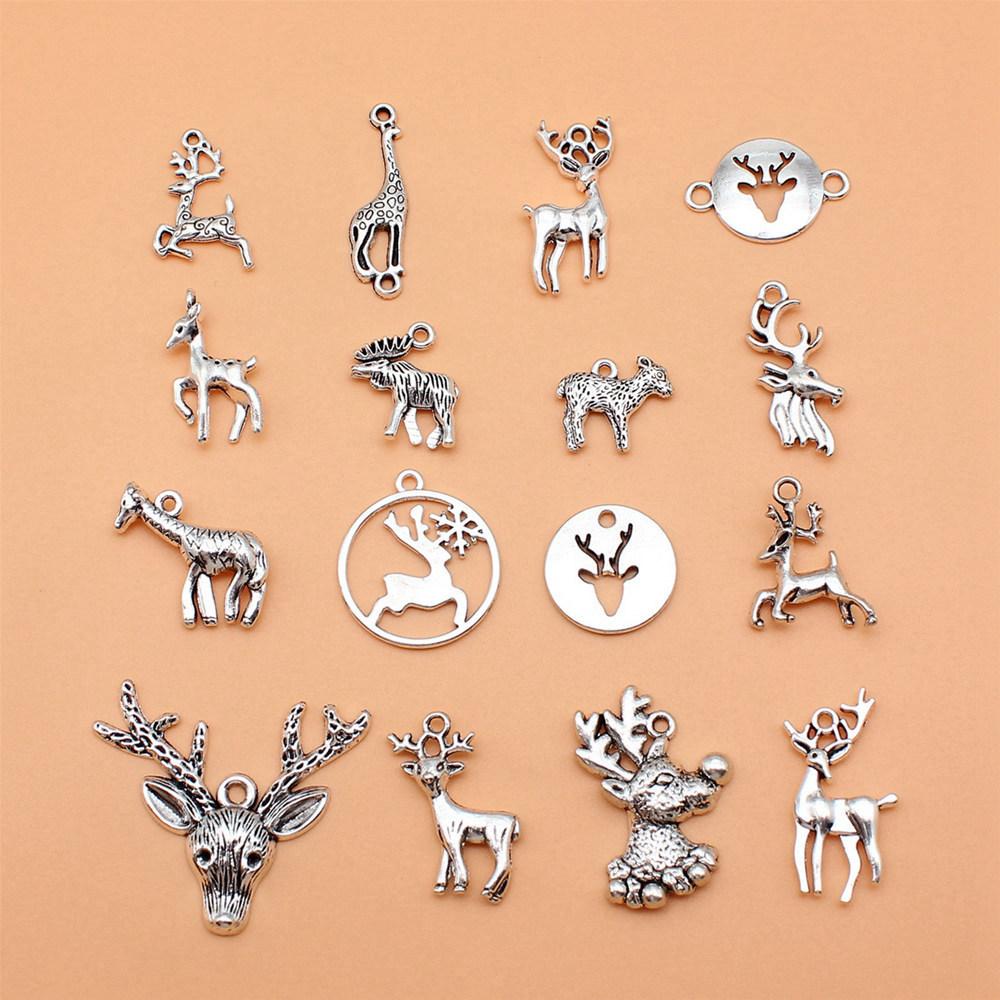 Halloween Theme Charms Silver Color Alloy Pendants For Gothic Holiday Jewelry Making