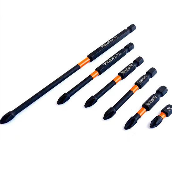 6-teiliges Schlagschrauber-Bit-Set Hohe Haltbarkeit Mehrzweck Sechskantschaft Magnetische Kreuzschlitzschraubendreher-Bohrer Holzbearbeitungswerkzeuge