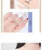 18K Rose Gold s925 Sterling Silver Cubic Zirconia Index Finger Ring for Women – Simulated Diamond Tail Ring