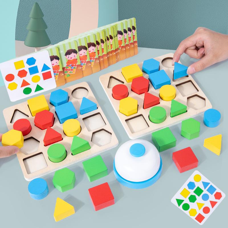 

Smart thinking versus puzzle games, children s early education educational wooden toys, parent-child interactive creative building boards