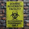 Vintage Biohazard Metal Tin Sign Zombie Warning Plaque Retro Wall Art 8x12 Inch