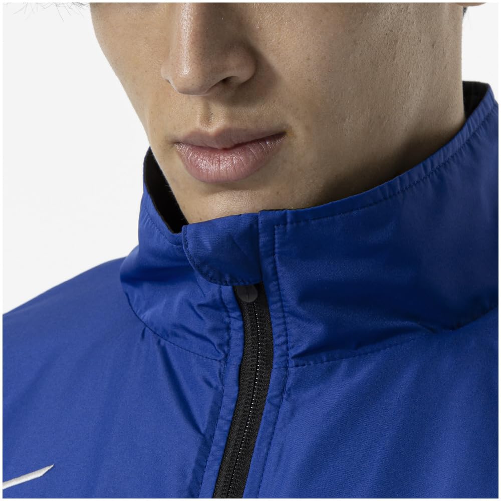 Mizuno Breath Thermo Training Warmer and Surf Size L Jacket, Moisture-Wicking Heat-Generating, 32MEA655, Blue/Black,