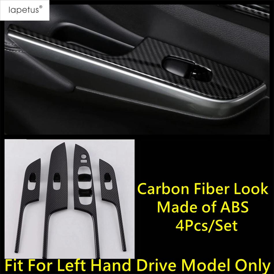 Car Window Switch Lift Control Panel Cover Trim For Nissan Navara NP300 / Terra 2017 2018    Accessories Interior