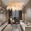 NuFeng Cream Style Feather Chandelier