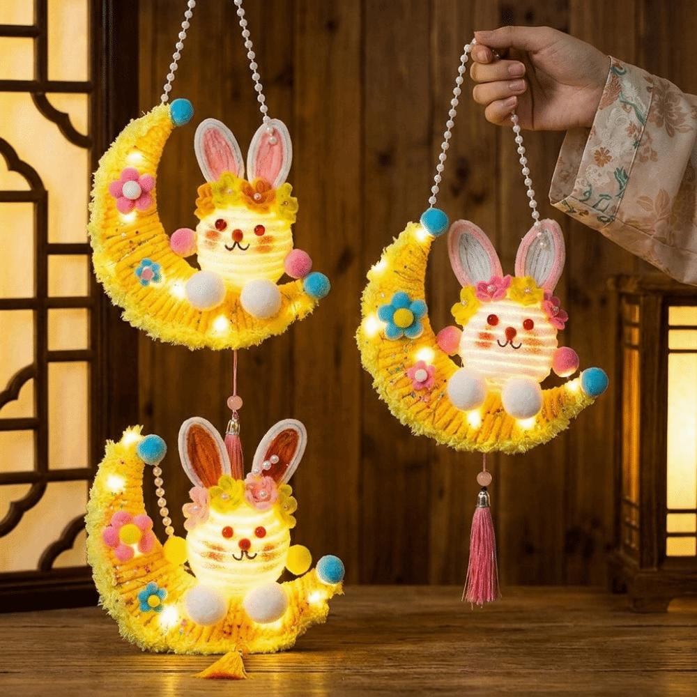 DIY Material Kit Twisted Stick Rabbit Lantern Moon Rabbit Flower Lantern Mid-Autumn Festival