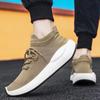 Men's Running Shoes Fashion Sneakers Lightweight Breathable Flying Knitting Lace Up Mesh Athletic Walking Shoes Workout Casual Sports Shoes for Men