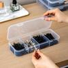 Clear Plastic Compartment Makeup Organizer Box Dustproof Jewelry Hair Accessories Desktop Storage Case