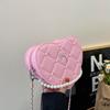 Japanese Sweet Girl Wind Pearl Love Bag Women's 2025 New Niche Mini Diamond Chain Shoulder Messenger Bag