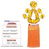 80cm Thick Flowing Grass Skirt Set: Eight-Piece Hawaiian Seaweed Dance Outfit for Adults