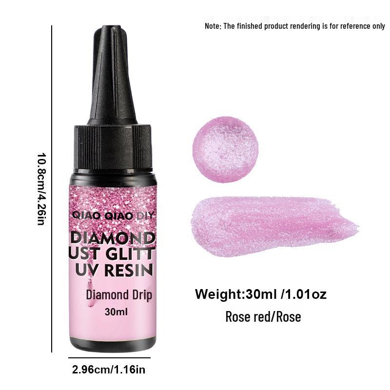 24-barevná 30ml diamantová třpytivá UV pryskyřice pro DIY šperky a doplňky
