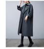 Plus Size Women Cargo Windbreaker Spring Autumn Mid Long Sleeve Trench Coat Female Oversized Loose Casual Overcoat