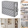 Quilt Storage Box with Zipper & Handle Clothing Organizer Box Waterproof Foldable Clothes Organizer for Home Bedroom Organizing
