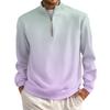 Men's Short Zip Pullover Turtleneck Long Sleeve Top