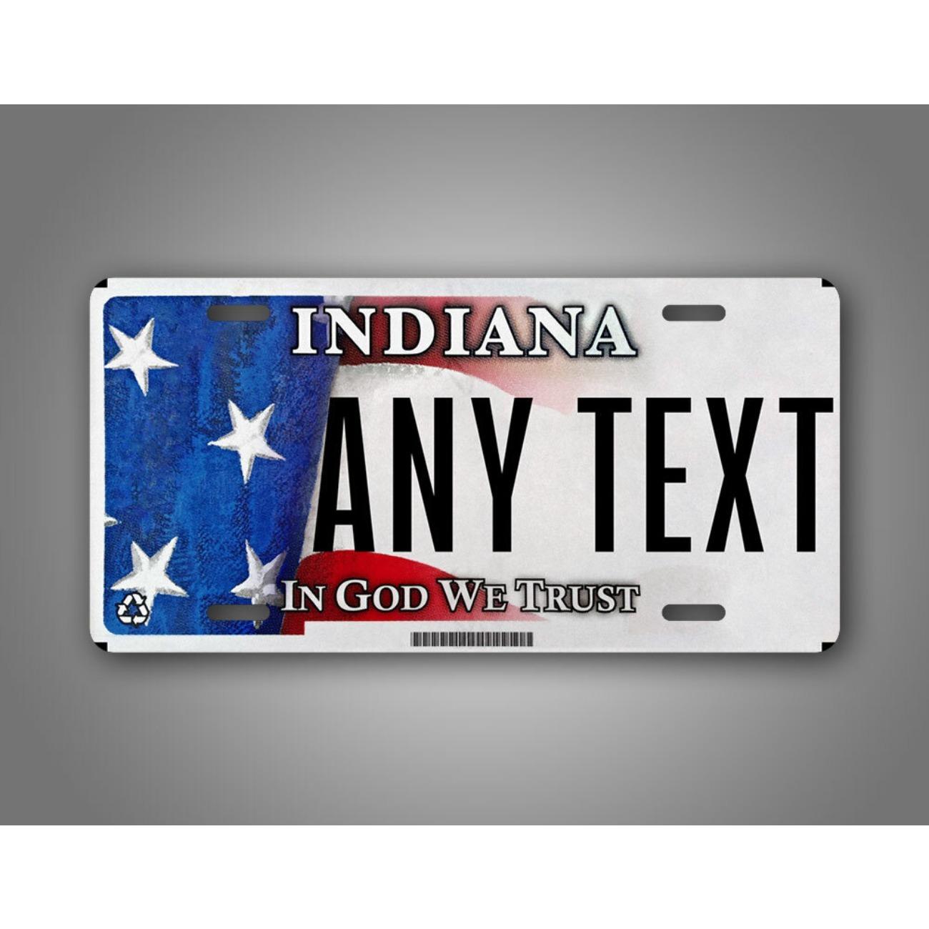 

Personalized Indiana In God We Trust Custom Text Decorative Tag Dustproof Waterproof Only Decoration білий