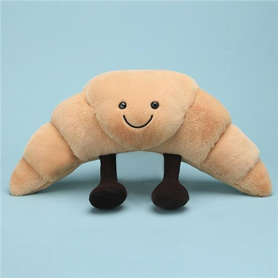 Hobby-Fruchtpuppen-Serie: Süßes Apfel-, Birnen- & Croissant-Plüschtier zum Kuscheln