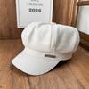 Maillard brown beret women's retro temperament octagonal hat fashionable newsboy hat literary painter hat
