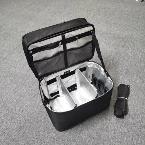 Large Capacity Professional Makeup Organizer Bag with Heat Resistant Curling Iron Pouch for Cosmetics