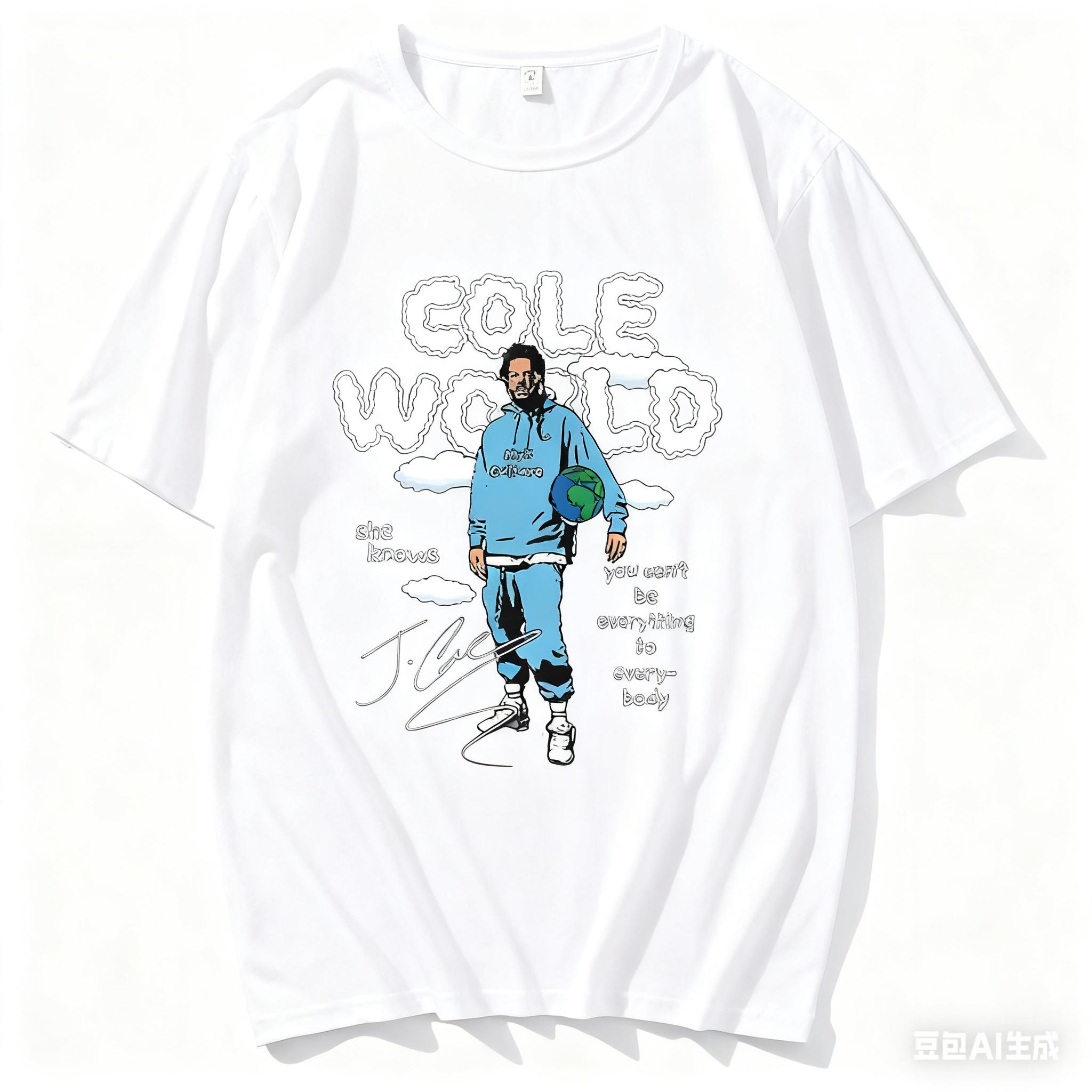 Графическая футболка J Cole Cole World Хип-хоп футболка с культовой цитатой для фанатов S